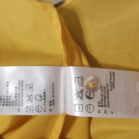 Used H&M sleeveless shirt,  yellow, size 6. - Picture 7 of 10